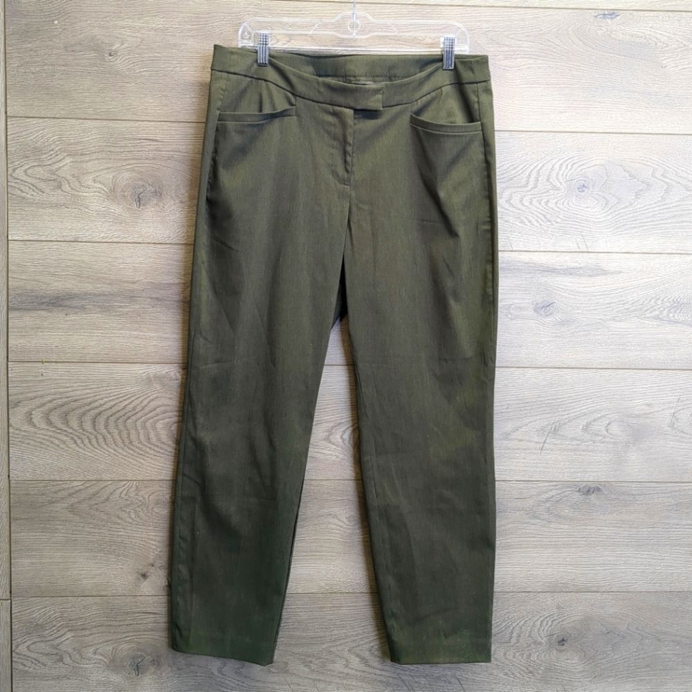 Lane Bryant Olive Green Work Style Career Pants Womens Plus Size 14